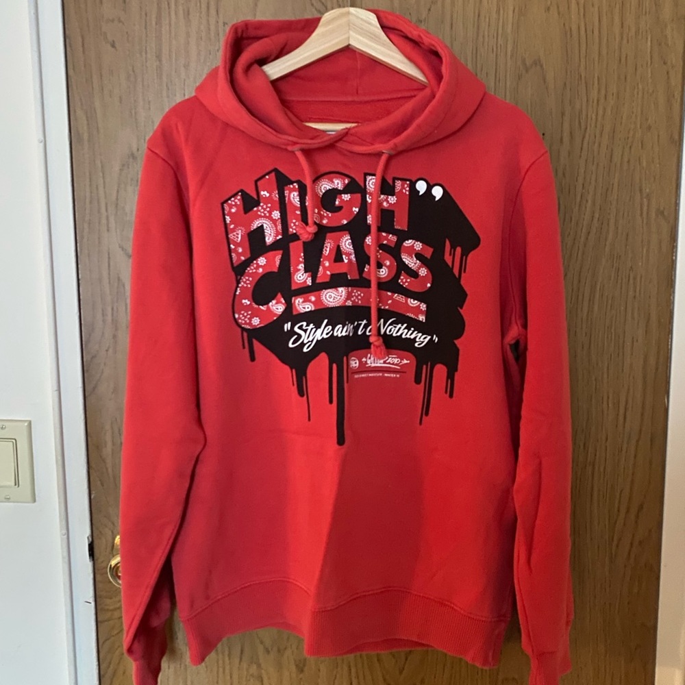 Pull and Bear, USsizeLarge, red, hoodie